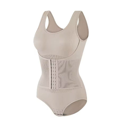 Zipper Waist Trainer Bodysuit  Tummy Control Shapewear With Belt 8