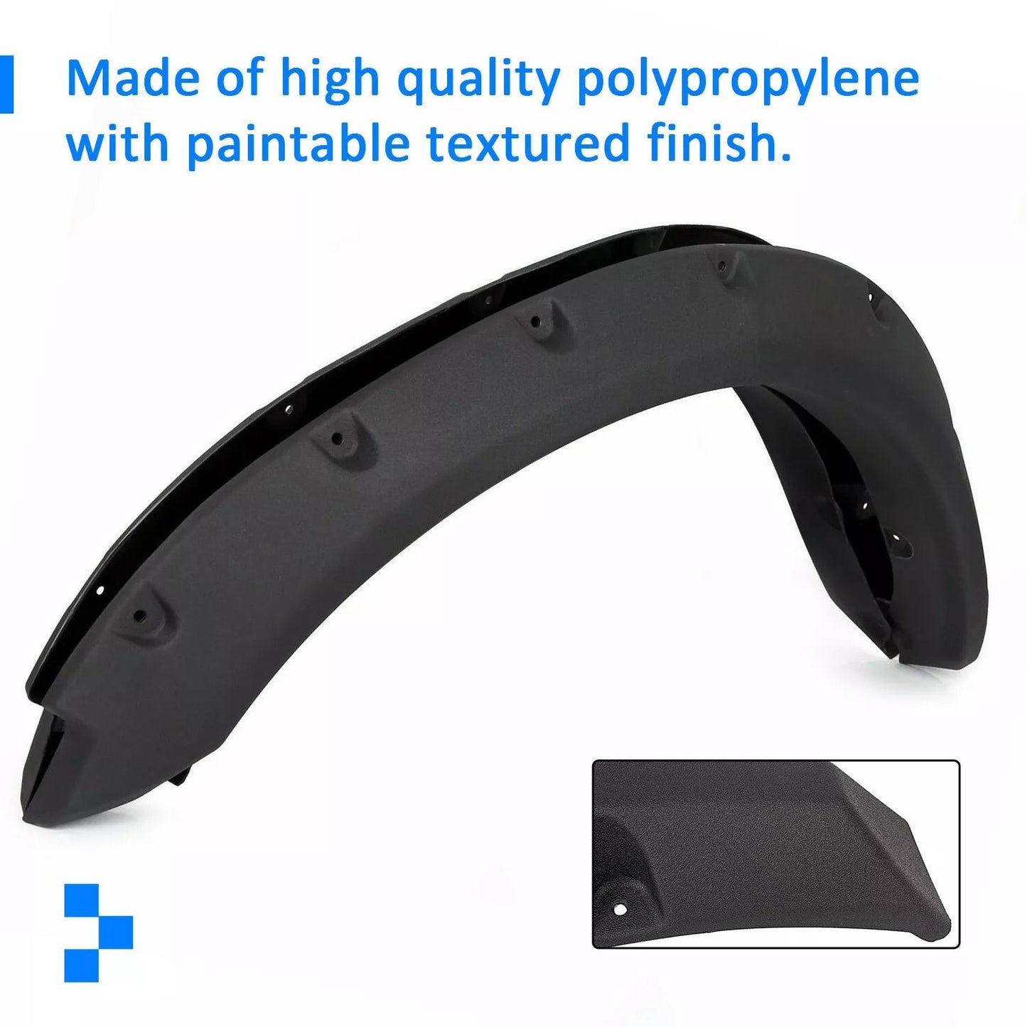2009-2023 Dodge Ram 1500 Black Pocket Riveted Wheel Fender Flares – Bolt-On Style – No Cutting Needed