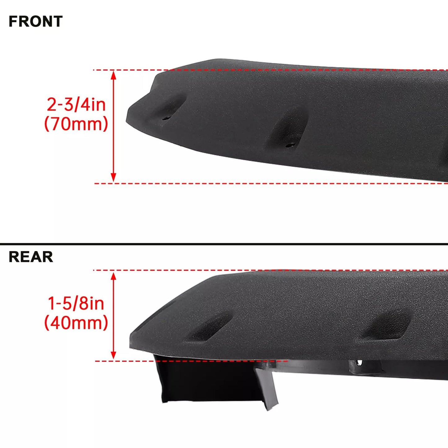 20092023 Dodge Ram 1500 Black Pocket Riveted Wheel Fender Flares  BoltOn Style  No Cutting Needed 7