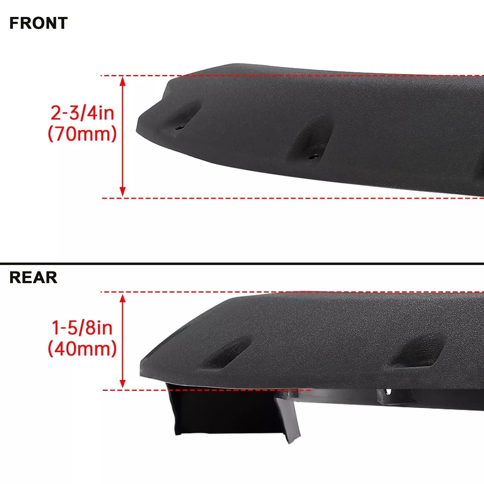 20092023 Dodge Ram 1500 Black Pocket Riveted Wheel Fender Flares  BoltOn Style  No Cutting Needed 7