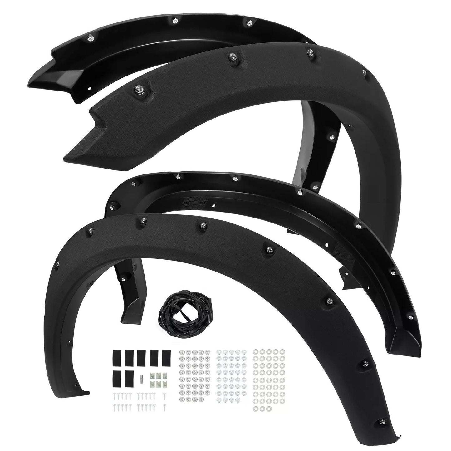 20092023 Dodge Ram 1500 Black Pocket Riveted Wheel Fender Flares  BoltOn Style  No Cutting Needed 10