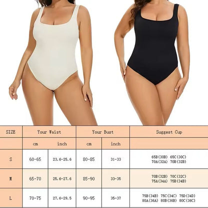 Ribbed Tummy Control Bodysuit  Light Compression Shaper With Open Crotch 3