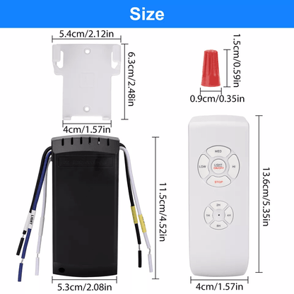 Universal Ceiling Fan Lamp Light Wireless Timing Remote Control Receiver Kit Easy Installation Smar 8