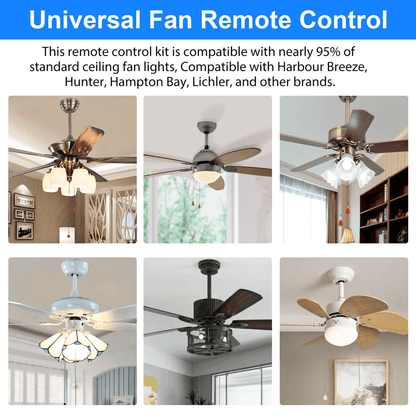 Universal Ceiling Fan Lamp Light Wireless Timing Remote Control Receiver Kit Easy Installation Smar 1