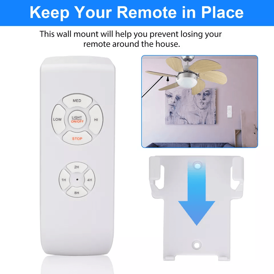 Universal Ceiling Fan Lamp Light Wireless Timing Remote Control Receiver Kit Easy Installation Smar 3
