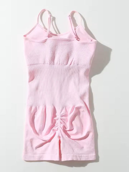Seamless OnePiece Fitness Bodysuit  Peach Lift QuickDry Yoga Wear 9