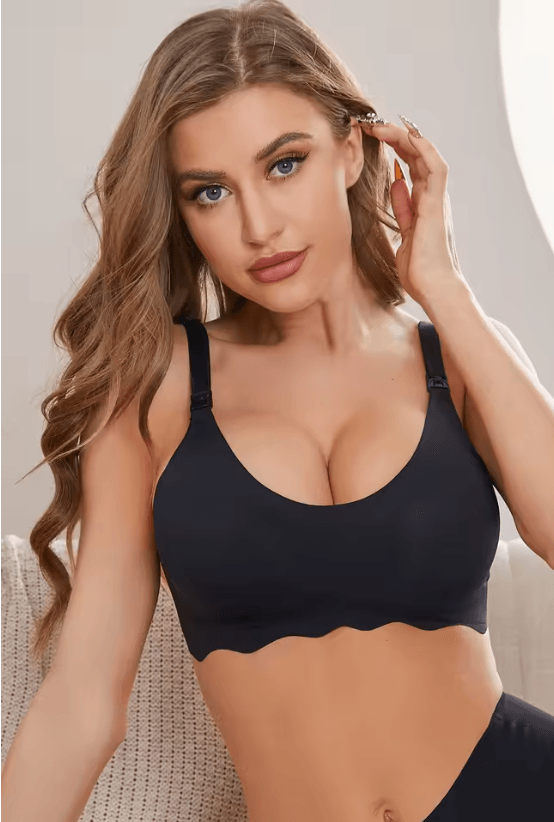 Ultra Thin Comfortable Breastfeeding Bra With Detachable Clips And Traceless Support 1