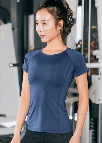 Womens Plus Size Sports T Shirt Breathable Yoga Top for Fitness and Running