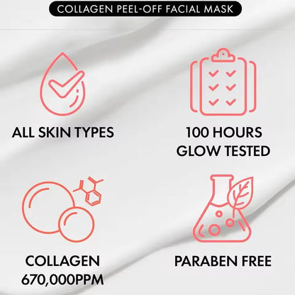 Real Collagen Wrapping Mask  670000ppm Elasticity PeelOff Facial Treatment 1