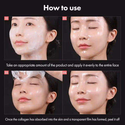 Real Collagen Wrapping Mask  670000ppm Elasticity PeelOff Facial Treatment 3