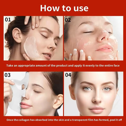 Real Collagen Wrapping Mask  670000ppm Elasticity PeelOff Facial Treatment 4