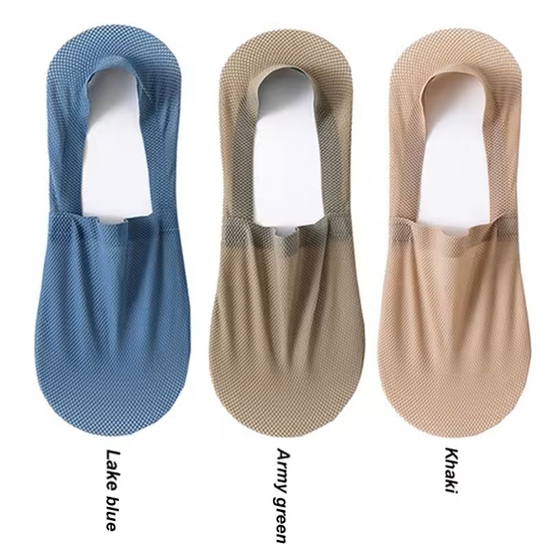 Mens Invisible Summer Socks 3Pair Pack  Breathable No Show Mesh Boat Socks 12