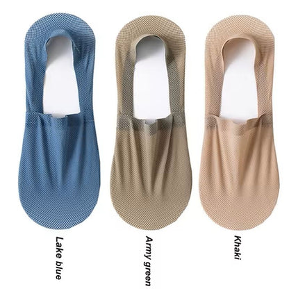 Mens Invisible Summer Socks 3Pair Pack  Breathable No Show Mesh Boat Socks 12