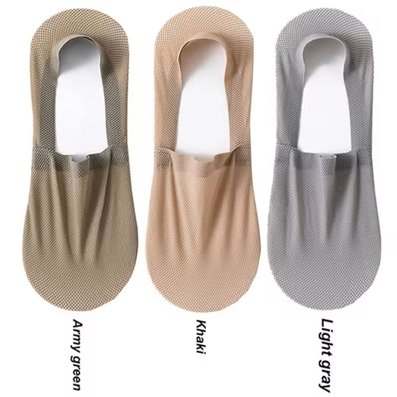 Mens Invisible Summer Socks 3Pair Pack  Breathable No Show Mesh Boat Socks 15
