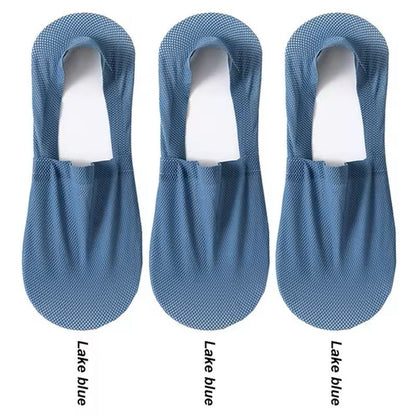 Mens Invisible Summer Socks 3Pair Pack  Breathable No Show Mesh Boat Socks 16