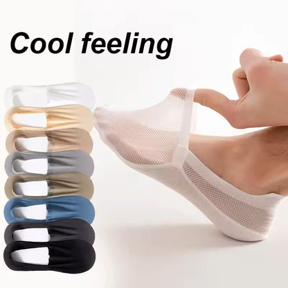 Men's Invisible Summer Socks 3-Pair Pack – Breathable No Show Mesh Boat Socks