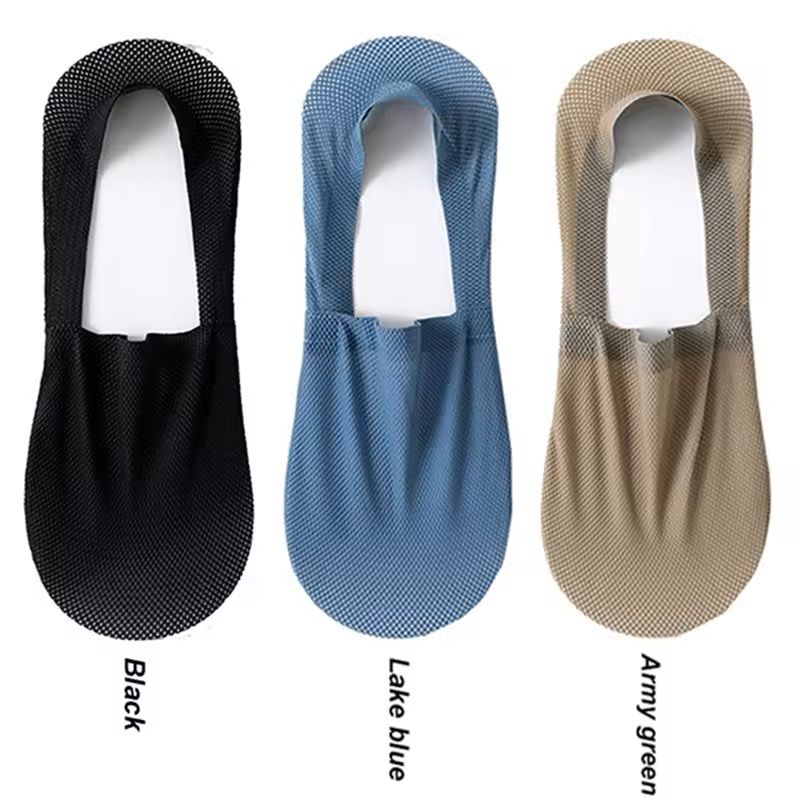 Mens Invisible Summer Socks 3Pair Pack  Breathable No Show Mesh Boat Socks 17