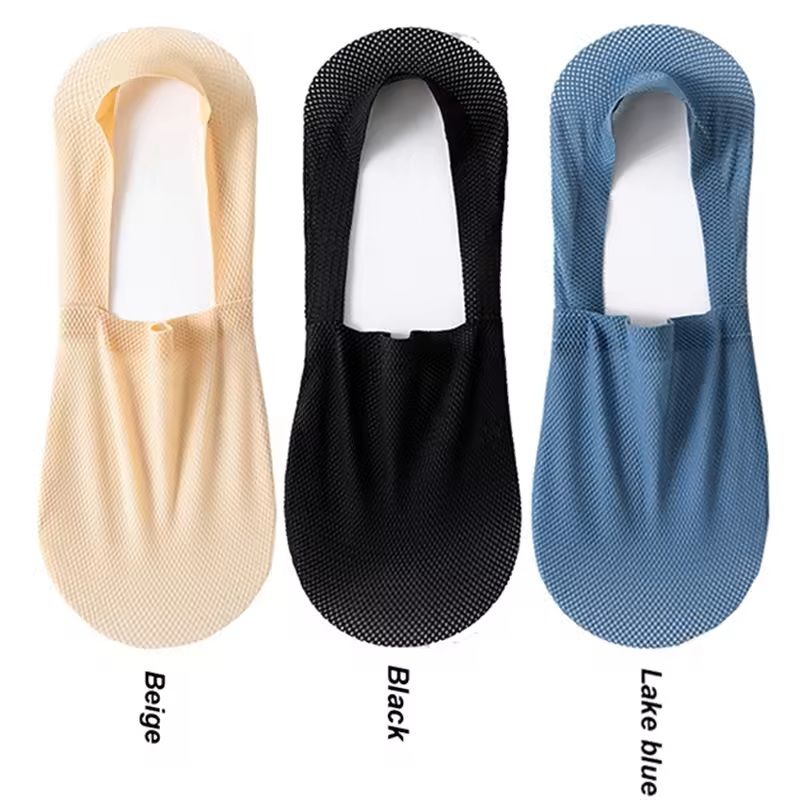 Mens Invisible Summer Socks 3Pair Pack  Breathable No Show Mesh Boat Socks 18