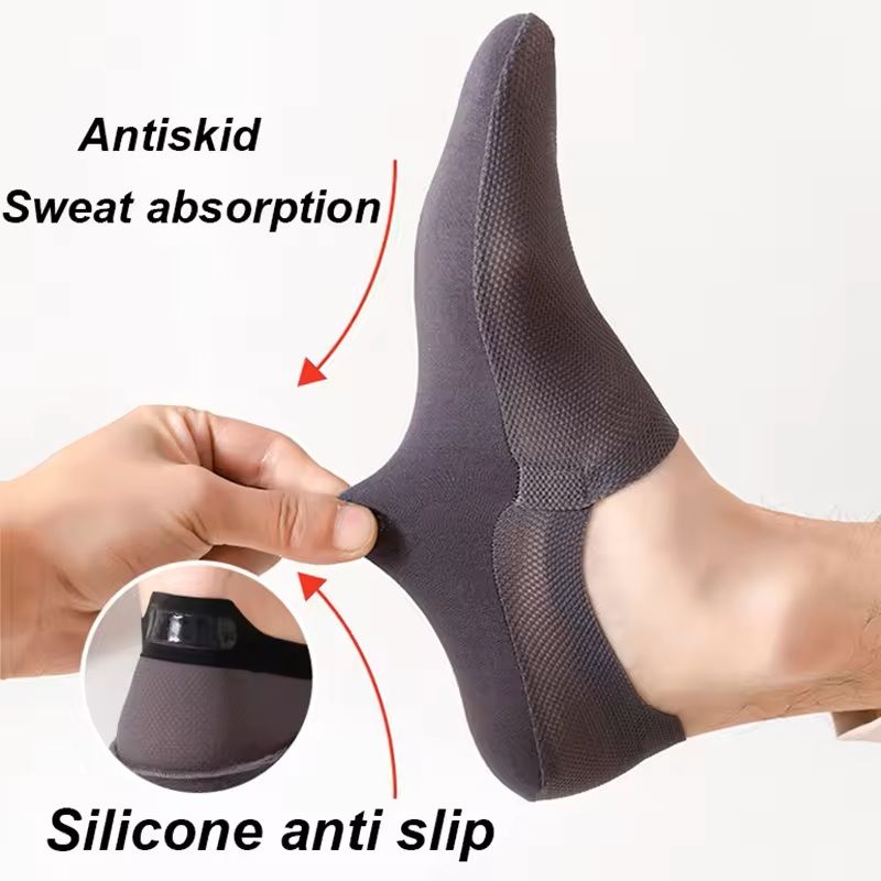 Mens Invisible Summer Socks 3Pair Pack  Breathable No Show Mesh Boat Socks 4