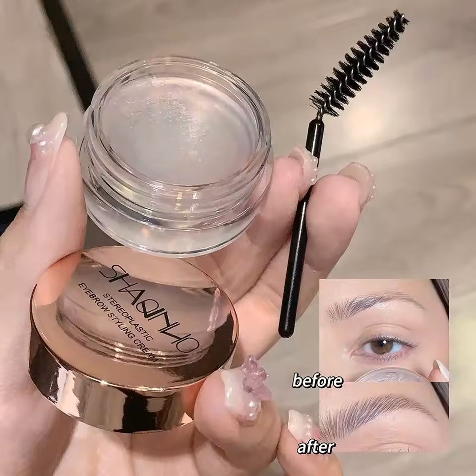 Eyebrow Styling Gel Soap – Natural 3D Brow Shaper with Clear Hold and Grooming Brush