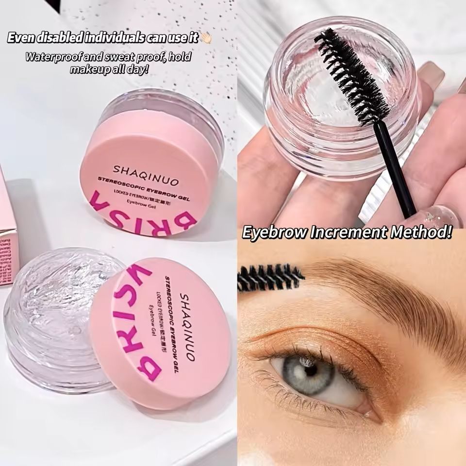 Eyebrow Styling Gel Soap  Natural 3D Brow Shaper With Clear Hold And Grooming Brush 2