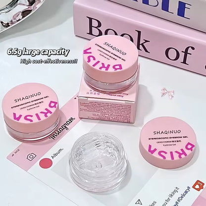 Eyebrow Styling Gel Soap  Natural 3D Brow Shaper With Clear Hold And Grooming Brush 3