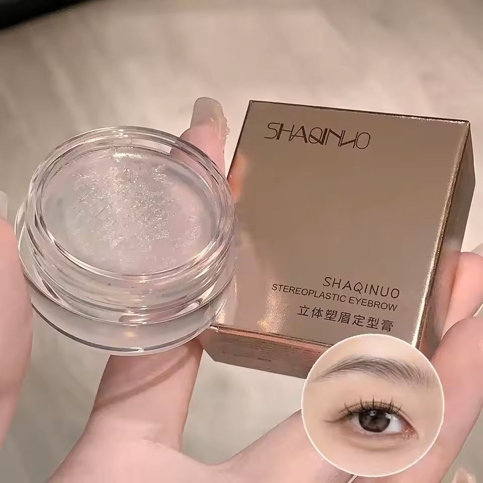 Eyebrow Styling Gel Soap  Natural 3D Brow Shaper With Clear Hold And Grooming Brush 5
