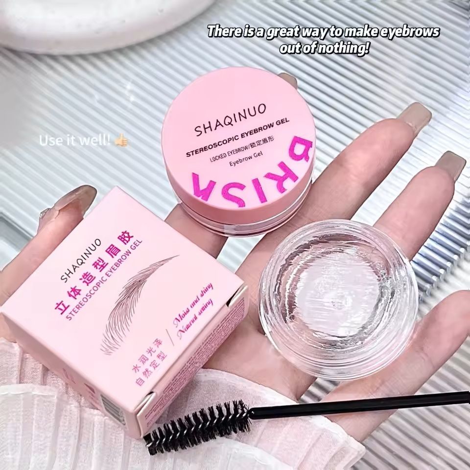 Eyebrow Styling Gel Soap  Natural 3D Brow Shaper With Clear Hold And Grooming Brush 7