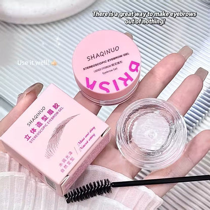 Eyebrow Styling Gel Soap  Natural 3D Brow Shaper With Clear Hold And Grooming Brush 7