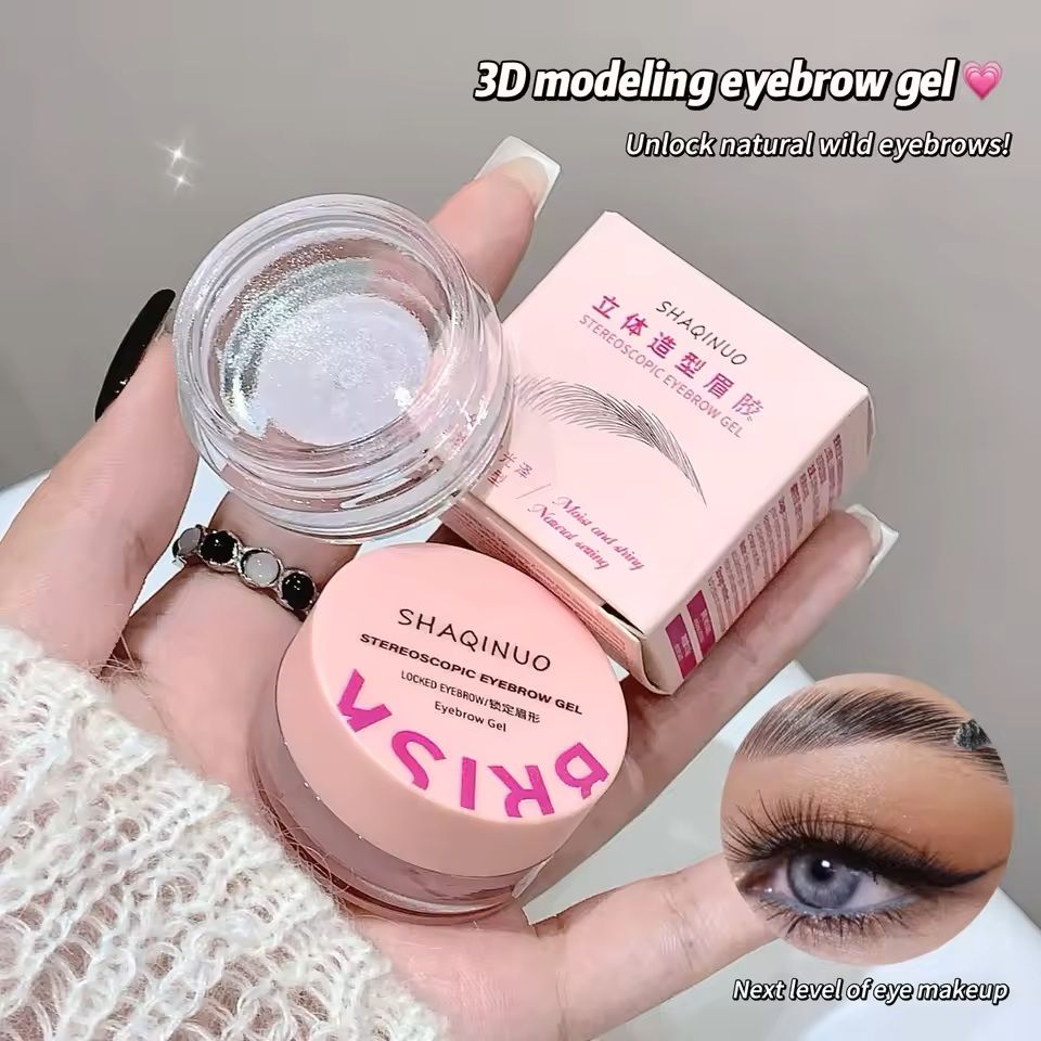 Eyebrow Styling Gel Soap  Natural 3D Brow Shaper With Clear Hold And Grooming Brush 4