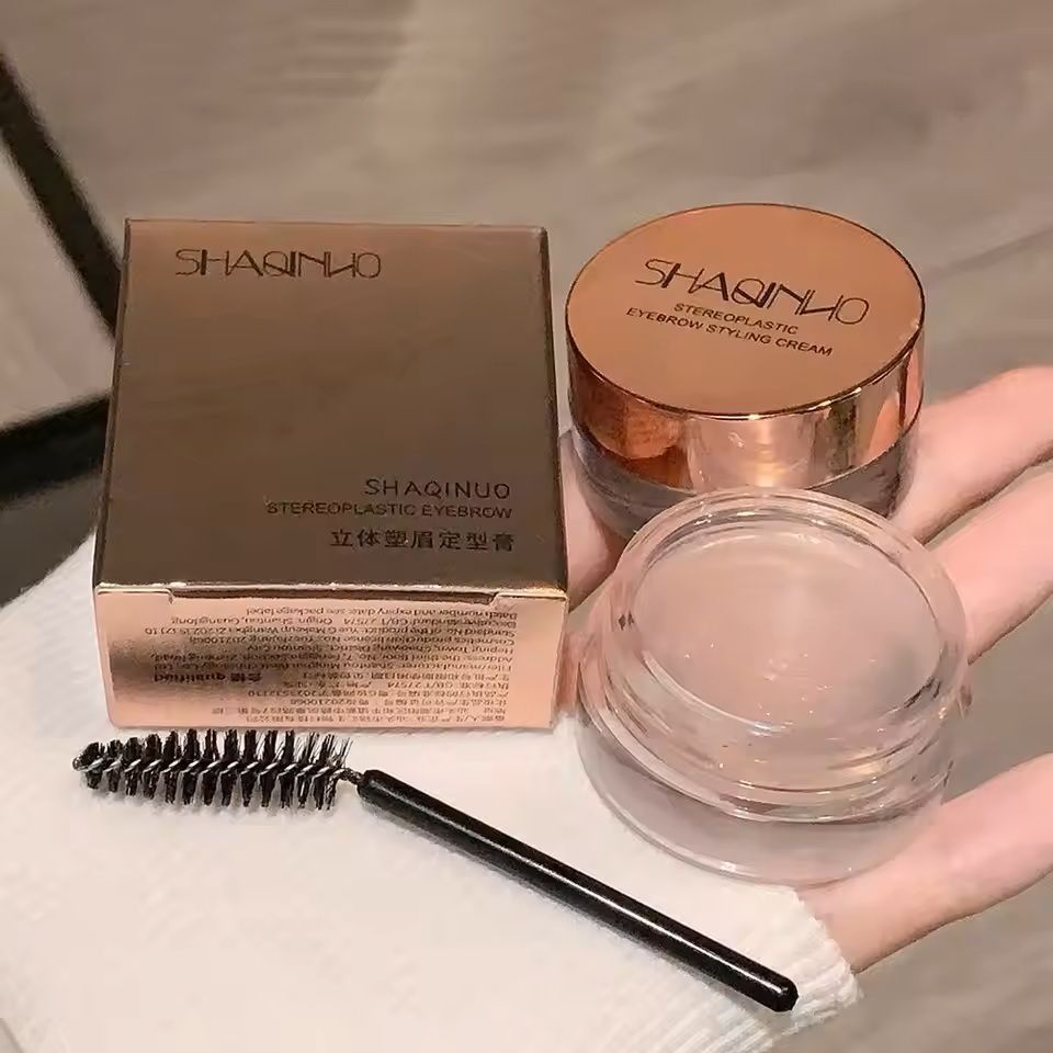 Eyebrow Styling Gel Soap  Natural 3D Brow Shaper With Clear Hold And Grooming Brush 6