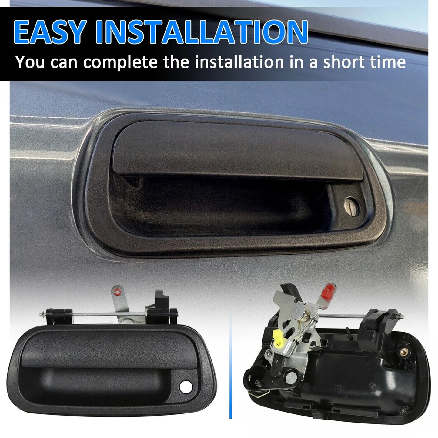 For Toyota Tundra Pickup 20002006 Black Tailgate Handle With Liftgate Latch  Keyhole  Direct OEM Re 7