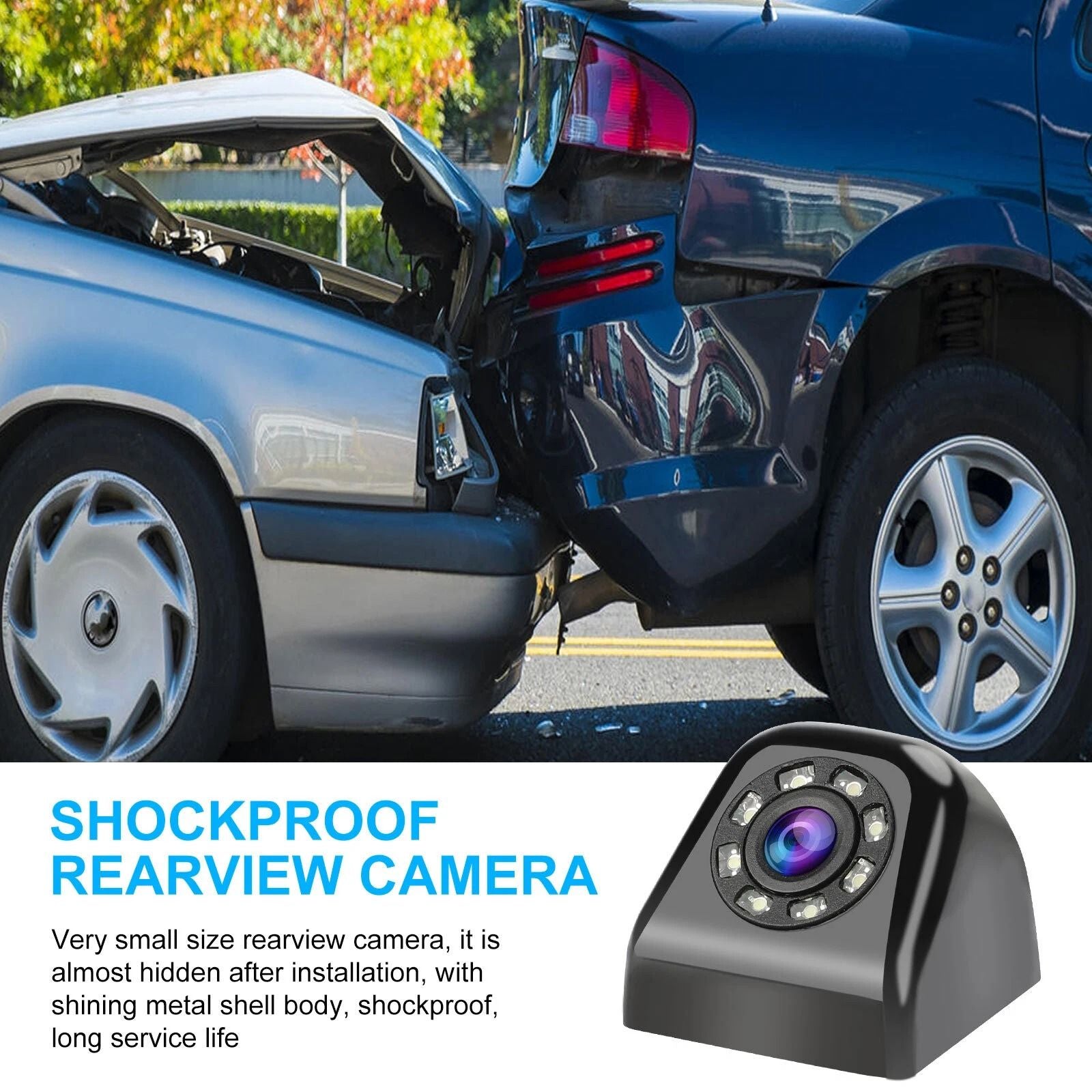 Backup Camera For Cars 170 Wide Angle 8 LED Night Vision Waterproof HD CMOS Reverse Camera 1