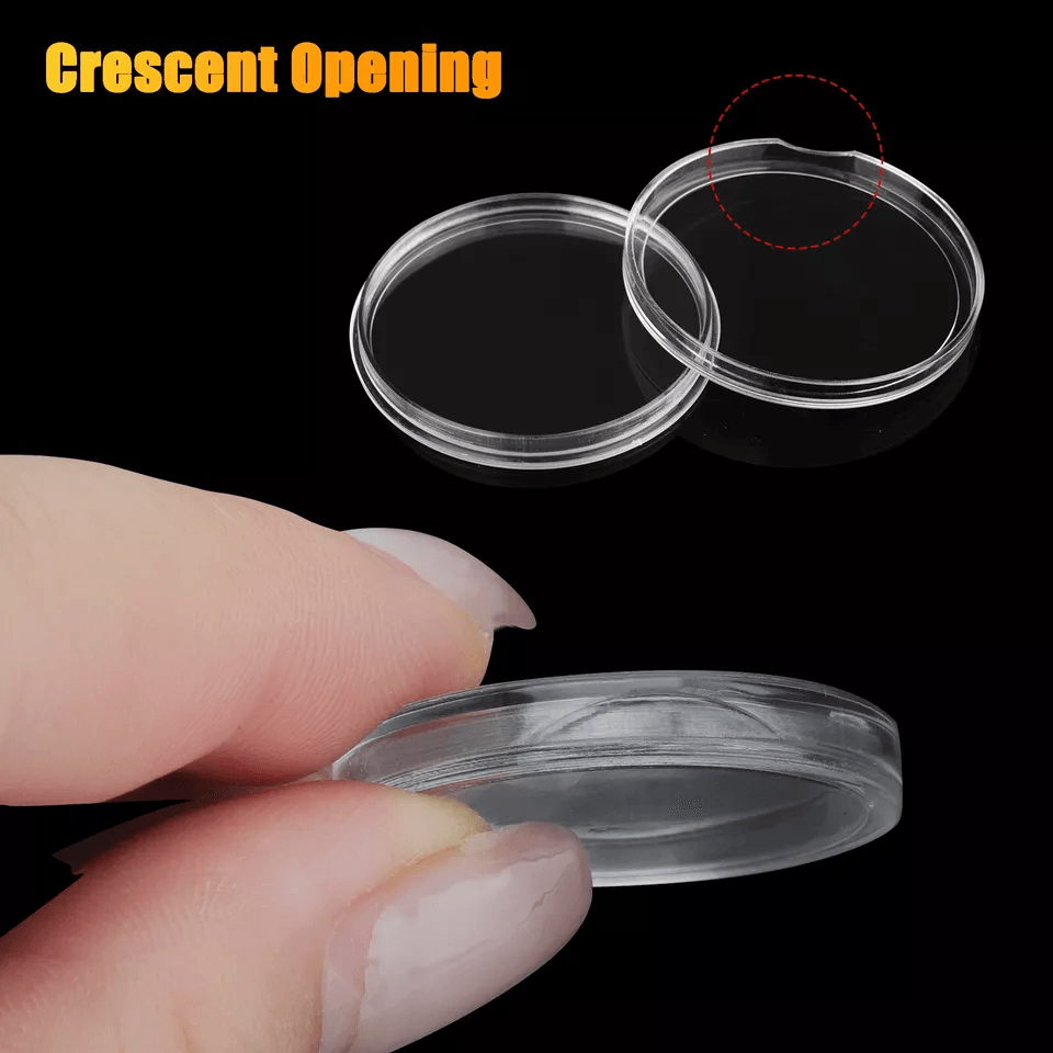 Clear Coin Storage Box Capsules Holder For Quarter Dollar Secure Coin Collecting Supplies For Coin  3