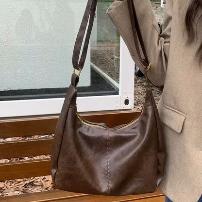 Luxury Cowhide Shoulder Bag For Women  Elegant Leather Tote Handbag For Everyday Style 3
