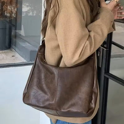 Luxury Cowhide Shoulder Bag For Women  Elegant Leather Tote Handbag For Everyday Style 2