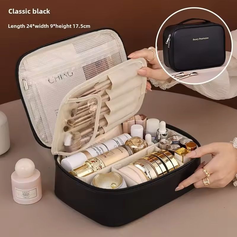 Large Capacity Travel Makeup Bag For Women Portable Toiletry Organizer Pouch 5