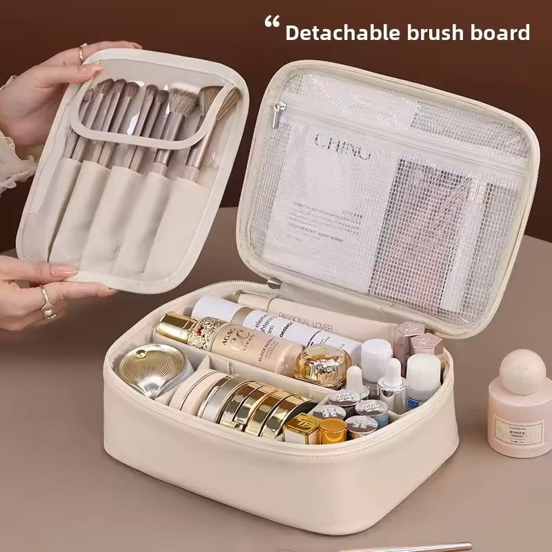 Large Capacity Travel Makeup Bag For Women Portable Toiletry Organizer Pouch 2
