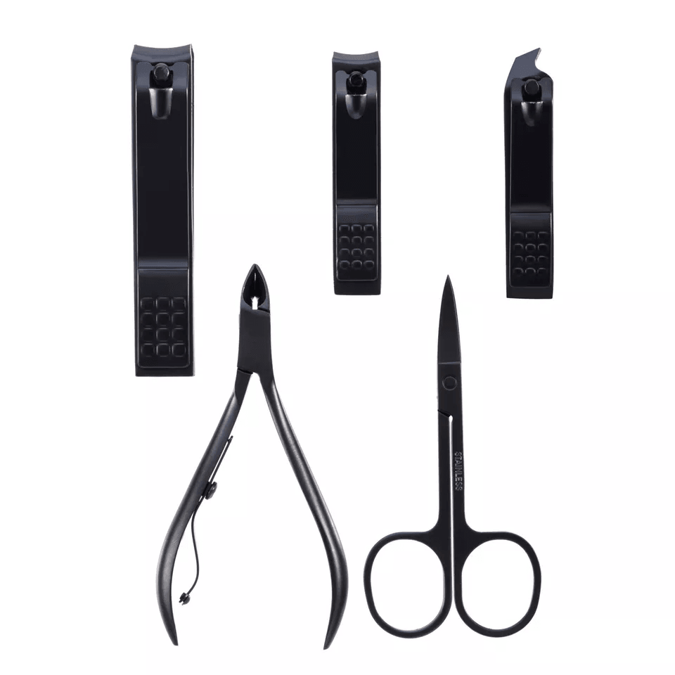 Manicure Pedicure Set Nail Clippers  Callus Remover Kit For Hand  Foot Care Stainless Steel Black P 2