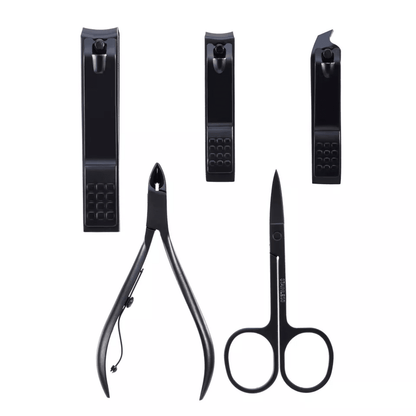 Manicure Pedicure Set Nail Clippers  Callus Remover Kit For Hand  Foot Care Stainless Steel Black P 2