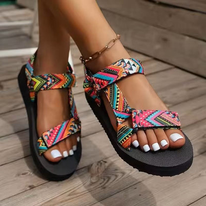 Summer Hemp Rope Flat Sandals for Women – Casual Beach Slippers with Set Foot Design
