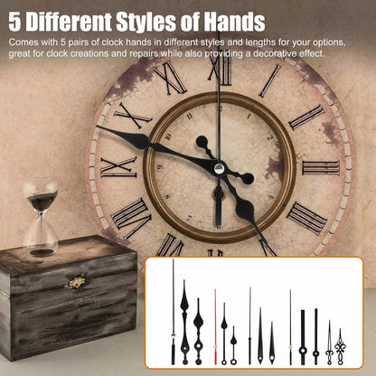 Quartz Clock Movement Replacement DIY Repair Kit With Mechanism Hands  Tool Parts For Wall Clocks 1