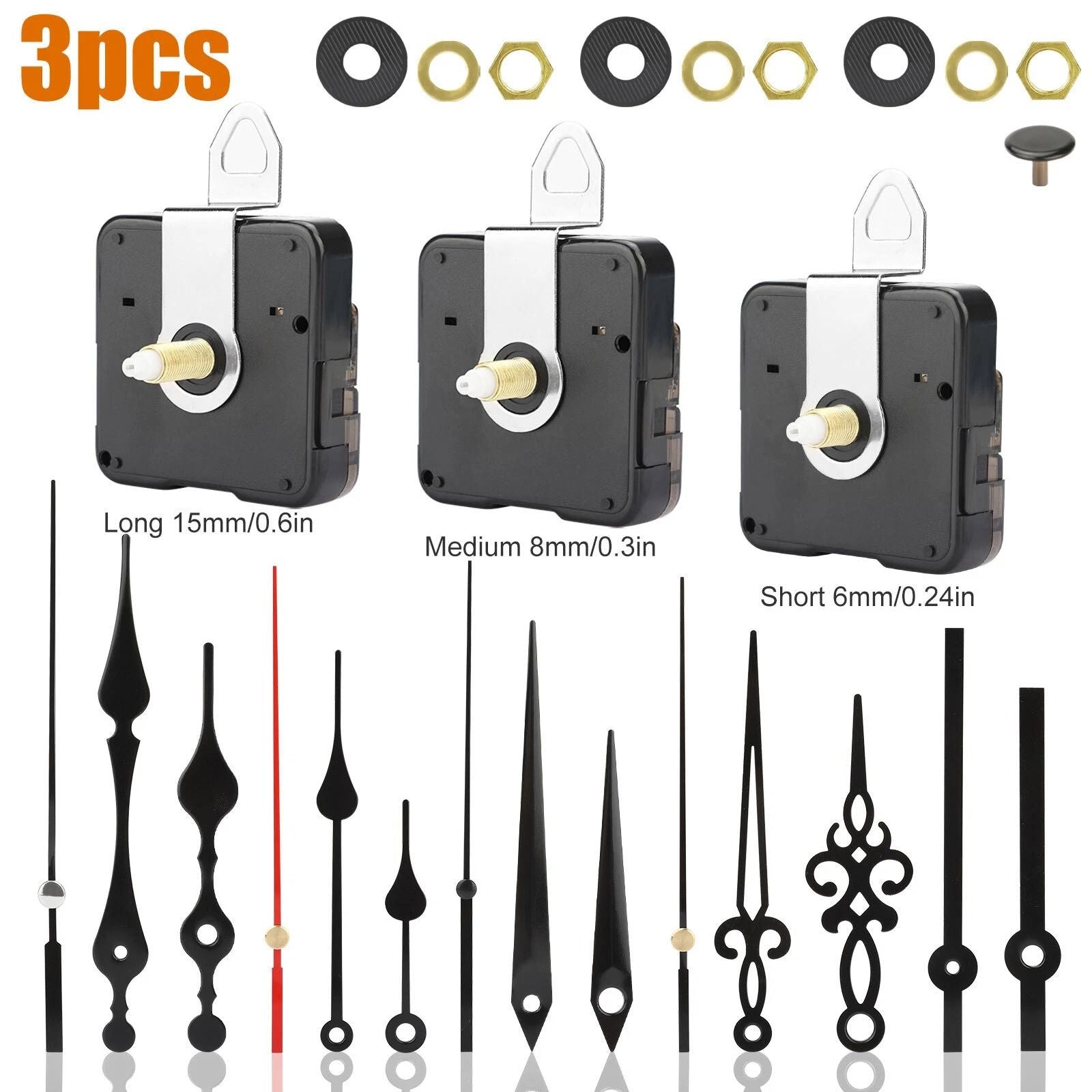 Quartz Clock Movement Replacement DIY Repair Kit With Mechanism Hands  Tool Parts For Wall Clocks 2