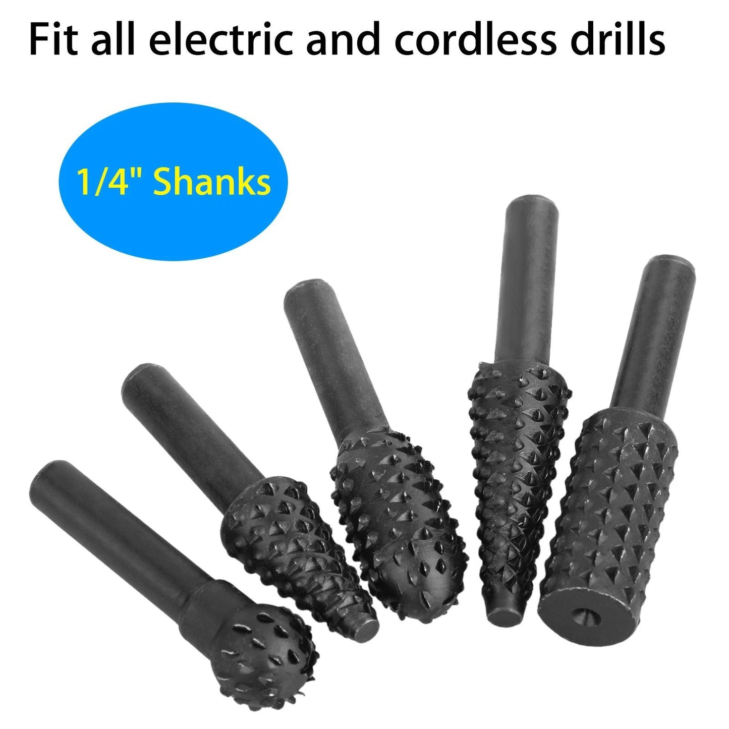 Dremel Rotary Tool Bits Set 5PCS 14 Carbide Burr Bits For Wood Carving Metalworking  DIY Grinding 2
