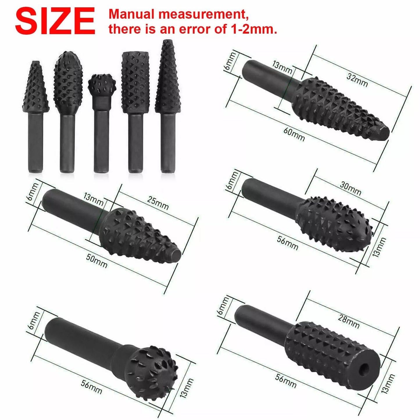 Dremel Rotary Tool Bits Set 5PCS 14 Carbide Burr Bits For Wood Carving Metalworking  DIY Grinding 7