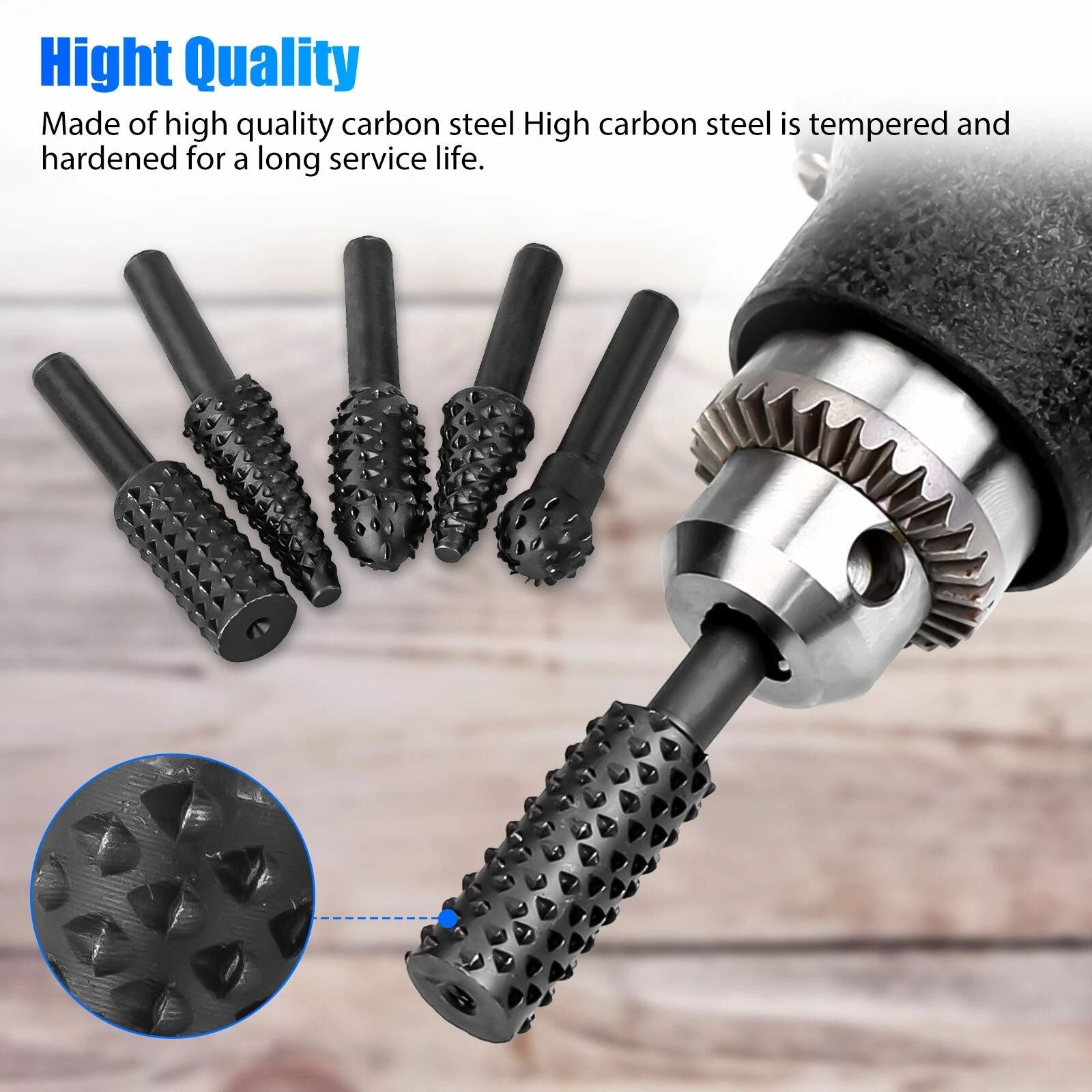 Dremel Rotary Tool Bits Set 5PCS 14 Carbide Burr Bits For Wood Carving Metalworking  DIY Grinding 5