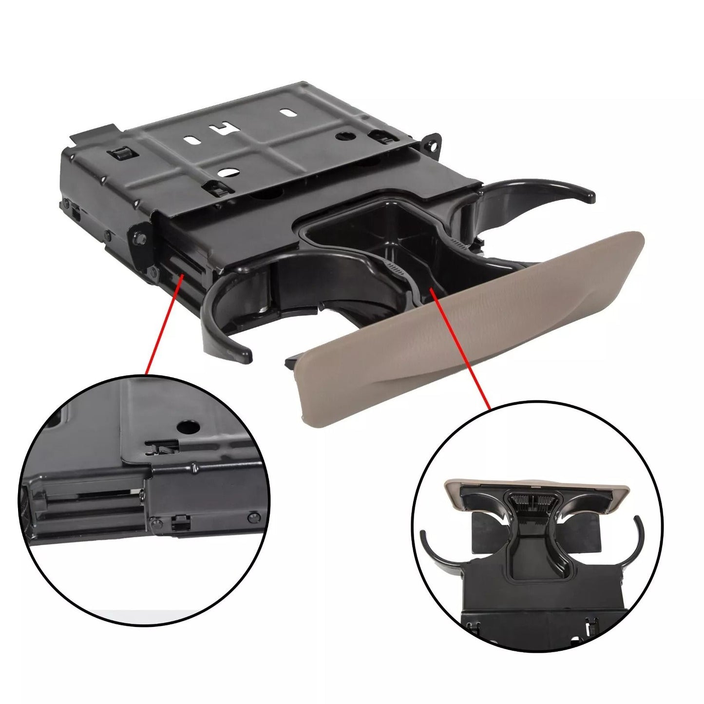 19992004 Ford Super Duty F250 F350 F450 F550 Dash Cup Holder  Parchment Tan OEM Replacement 7