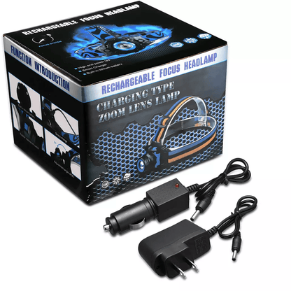 Tactical Headlight Rechargeable LED Headlamp With Battery  Charger High Lumens Waterproof Adjustabl 7