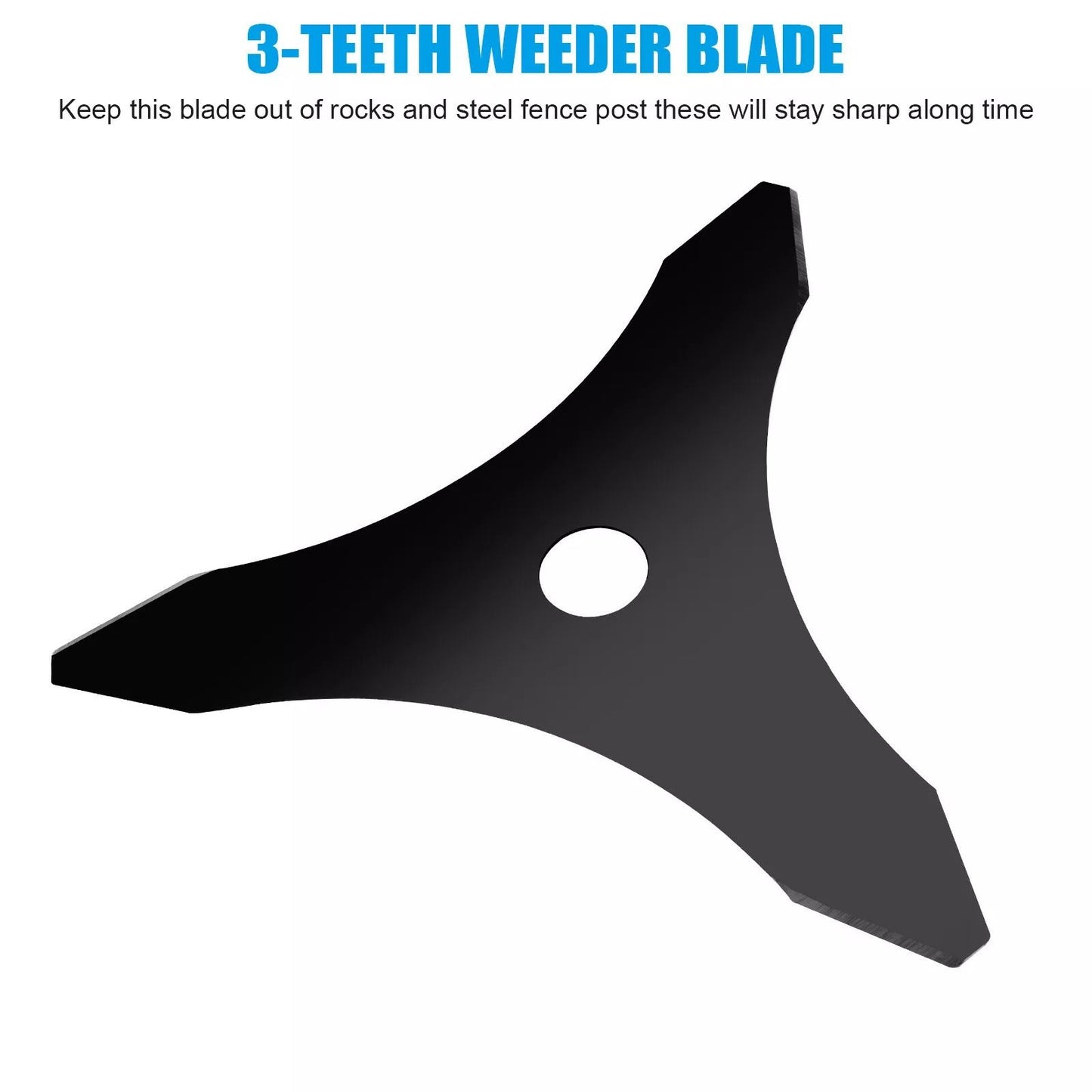 Weed Eater Replacement Blades 2PCS 10 3Tooth Steel Brush Cutter Heads For Trimmer Line Upgrade 1