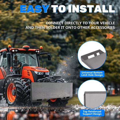 12 Thick Skid Steer Mount Plate Adapter  Quick Tach Attachment For Loaders  HeavyDuty Metal Constru 9